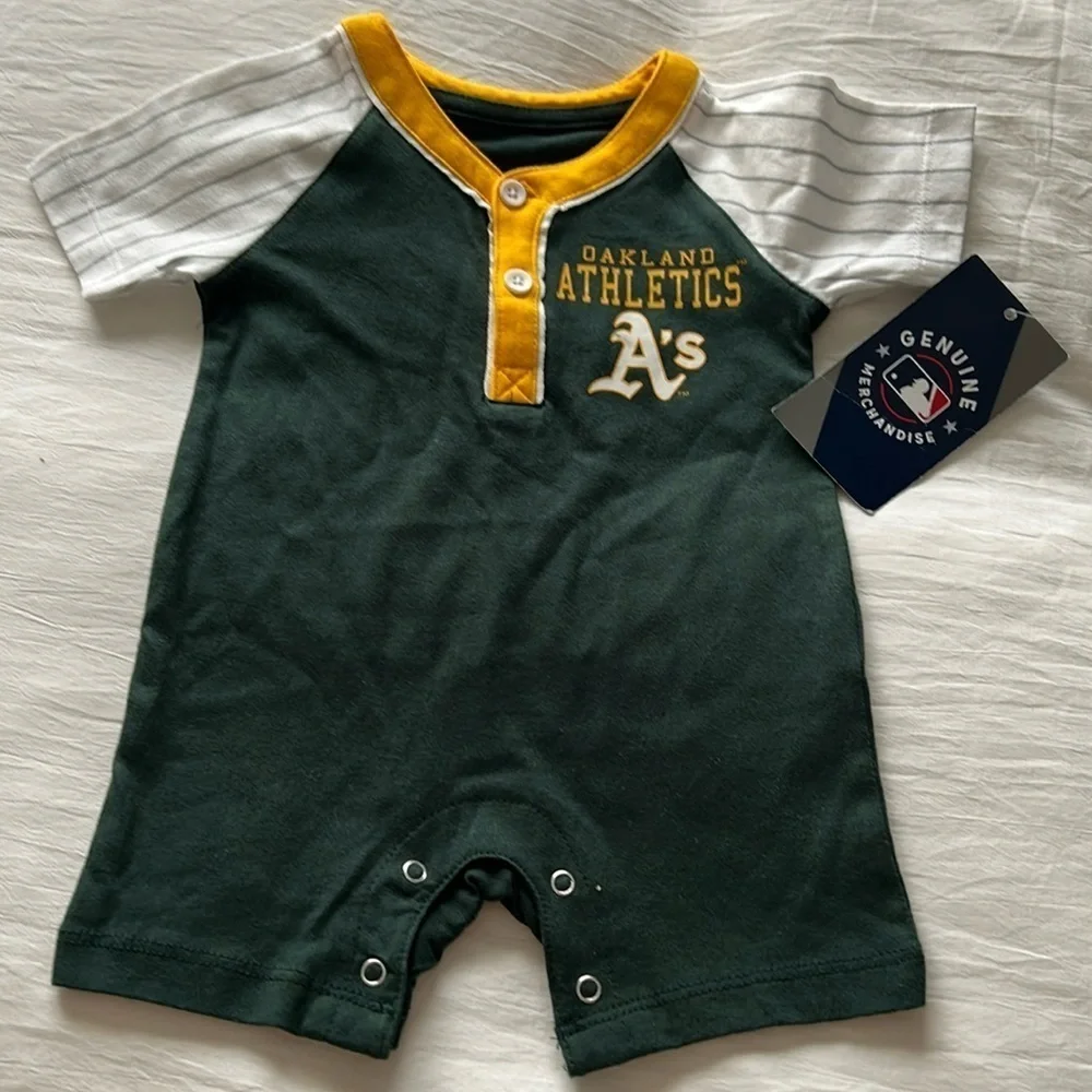 MLB Bodysuit One Piece Romper Infants 3M Oakland A's Athletics - New with tags